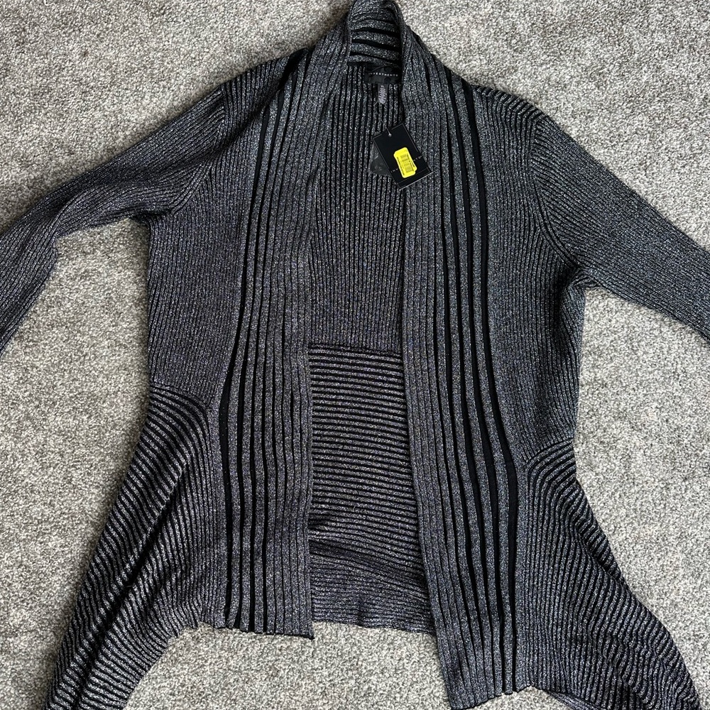 Long Cardigan with silver sparkles